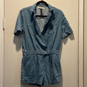 life in progress Light Denim Short-Sleeve Romper